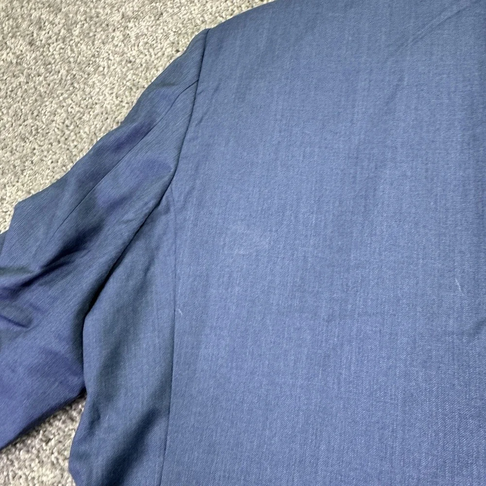 Charles Tyrwhitt Suit Jacket Mens 46 Blue Wool Slim Fit Blazer Business Formal